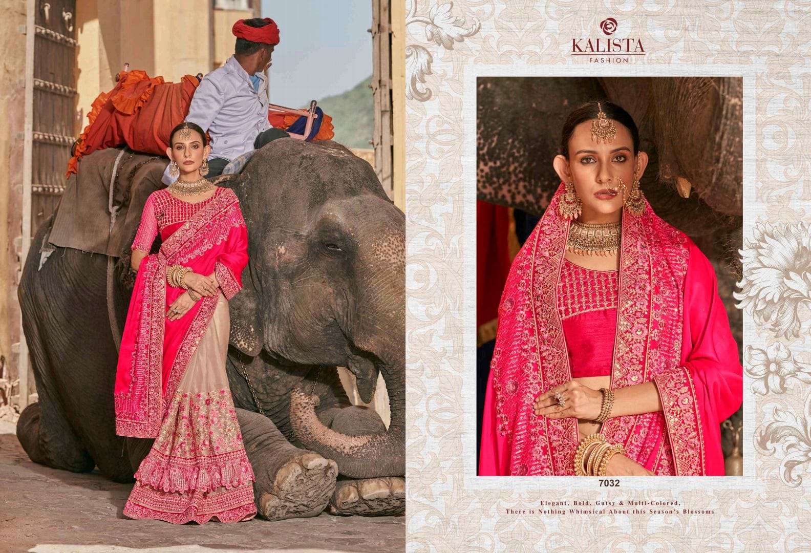 Kalista Khwaab vol 22 Georgette with Embroidery work Heavy look saree collection at best rate